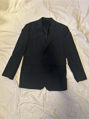 Classic Men's Dark Blue Blazer - Tailored Formal Jacket